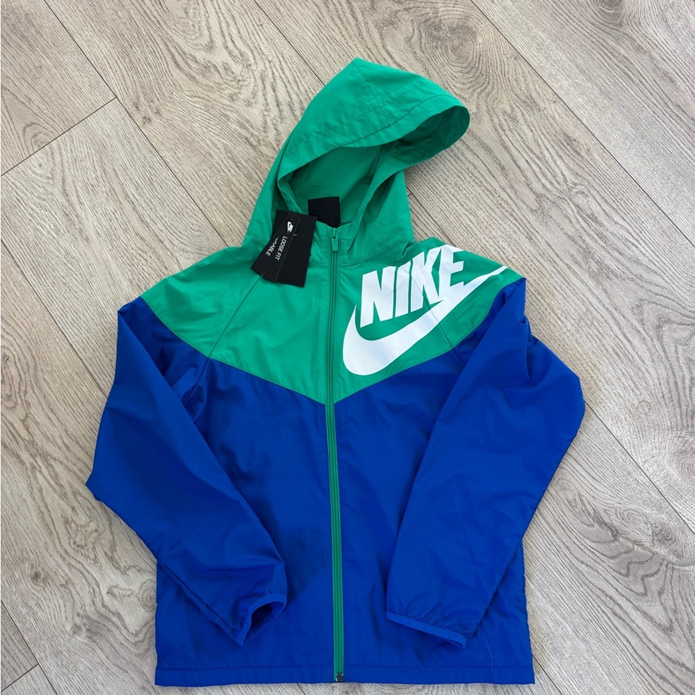 Boys Nike Green and Black Windbreaker